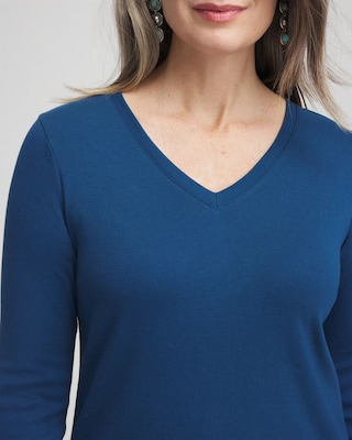 Everyday 3/4 Sleeve V-Neck Tee click to view larger image.