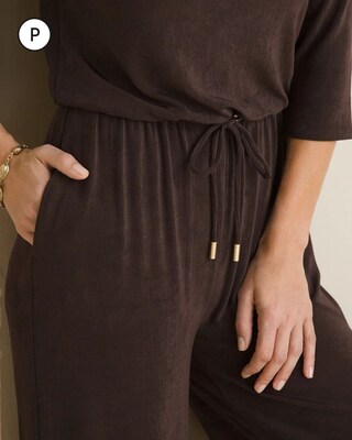Travelers Classic Petite 3/4-Sleeve Jumpsuit