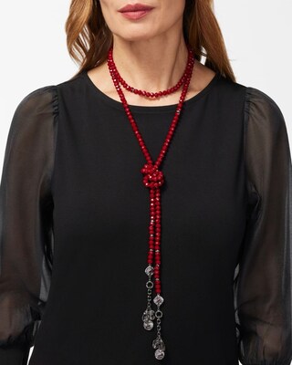 Red Lariat Necklace