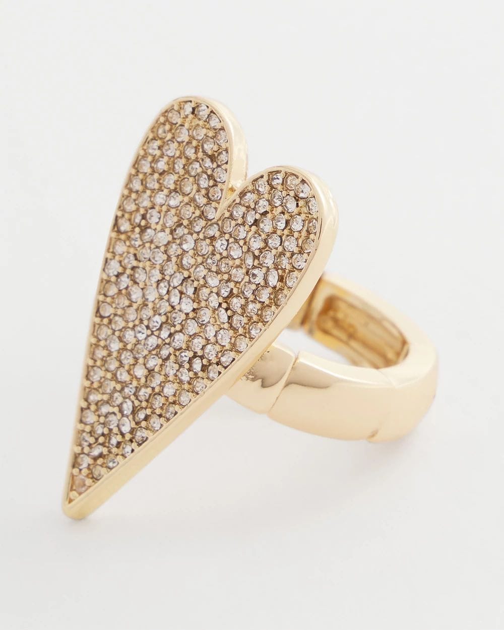 Gold Pave Heart Ring click to view larger image.