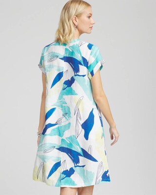 Cuff Sleeve Linen Dress click to view larger image.