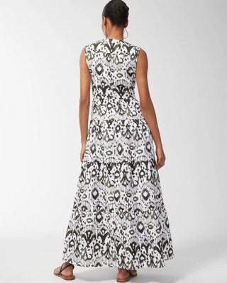 Ikat Tiered Maxi Dress