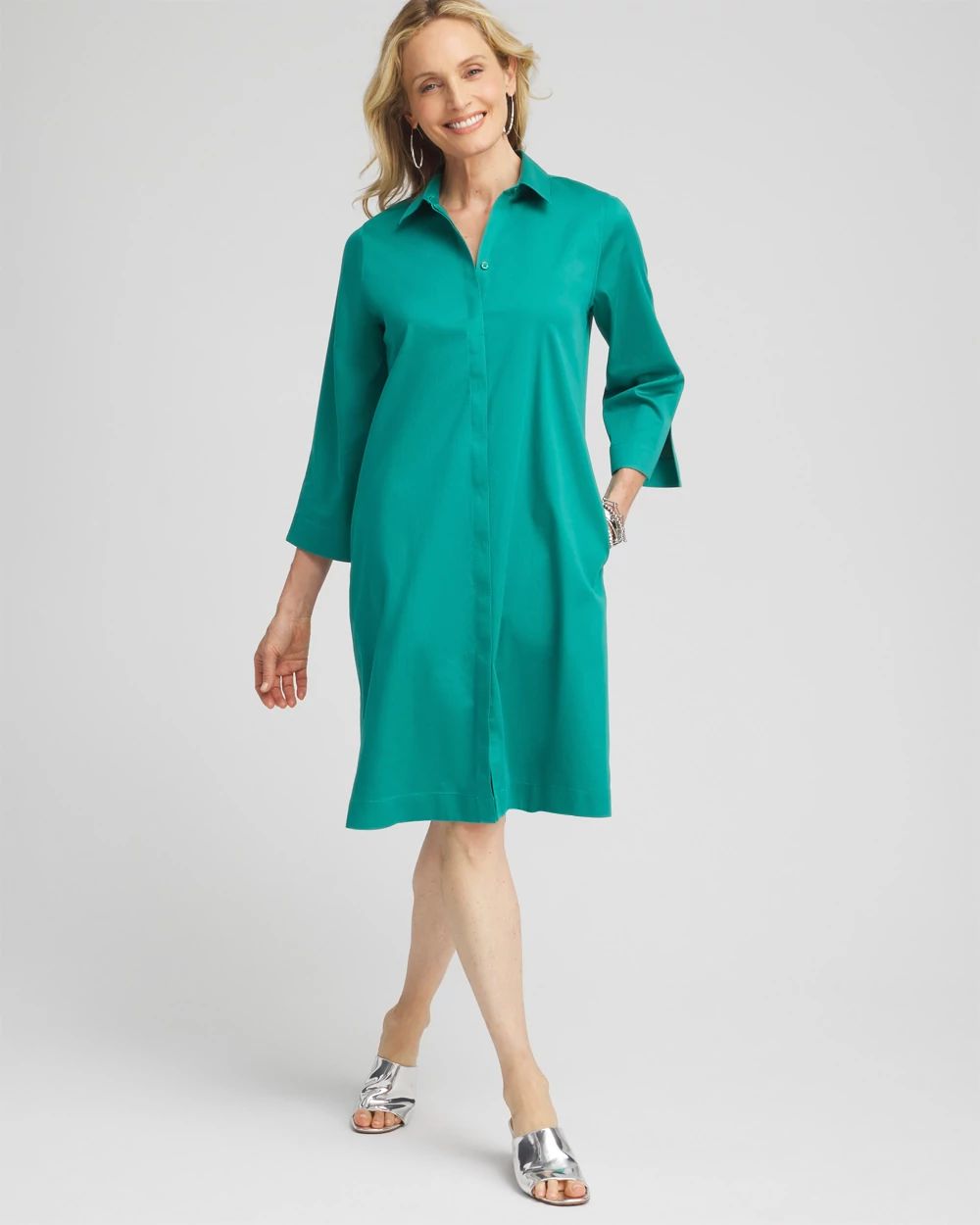 Petite No Iron™ Shirt Dress