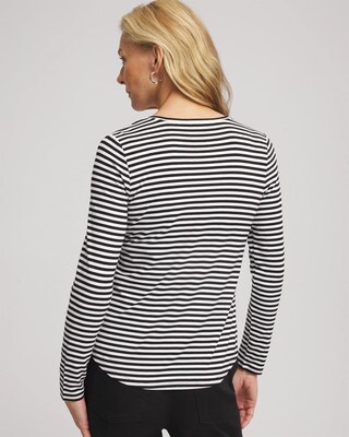Striped Touch of Cool™ Layering Tee click to view larger image.