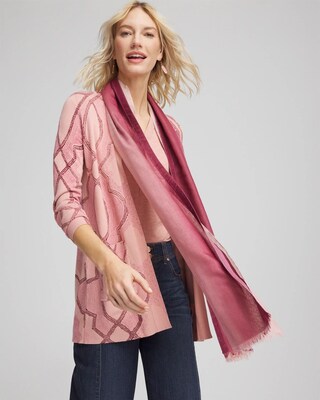 Ombre Metallic Oblong Scarf click to view larger image.