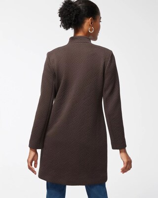 Chevron Jacquard Boyfriend Blazer