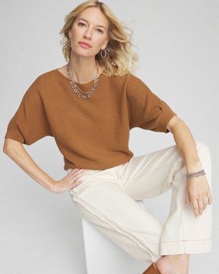 Ribbed Combed Cotton Sweater click to view larger image.