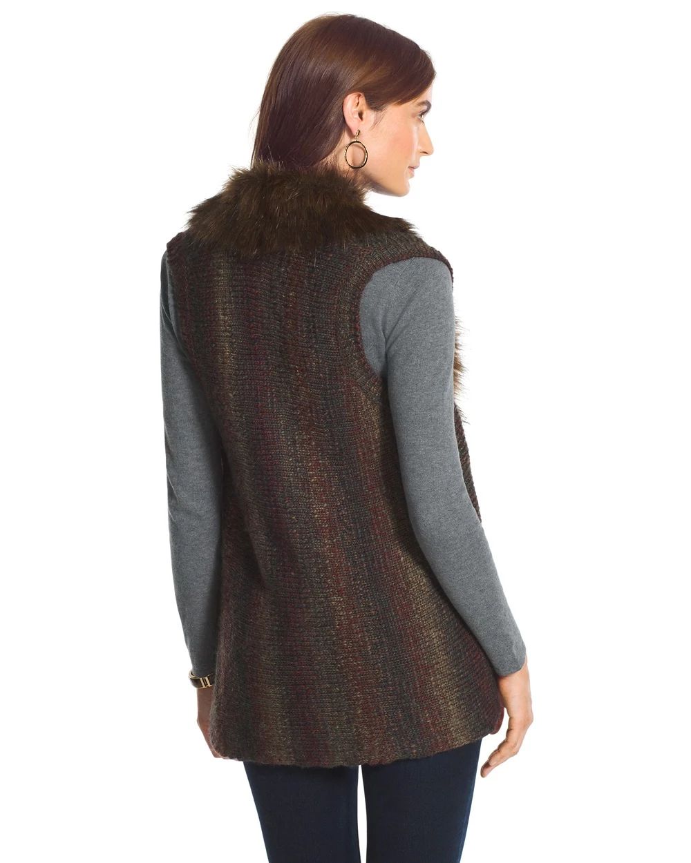 Fran Faux-Fur Sweater Vest