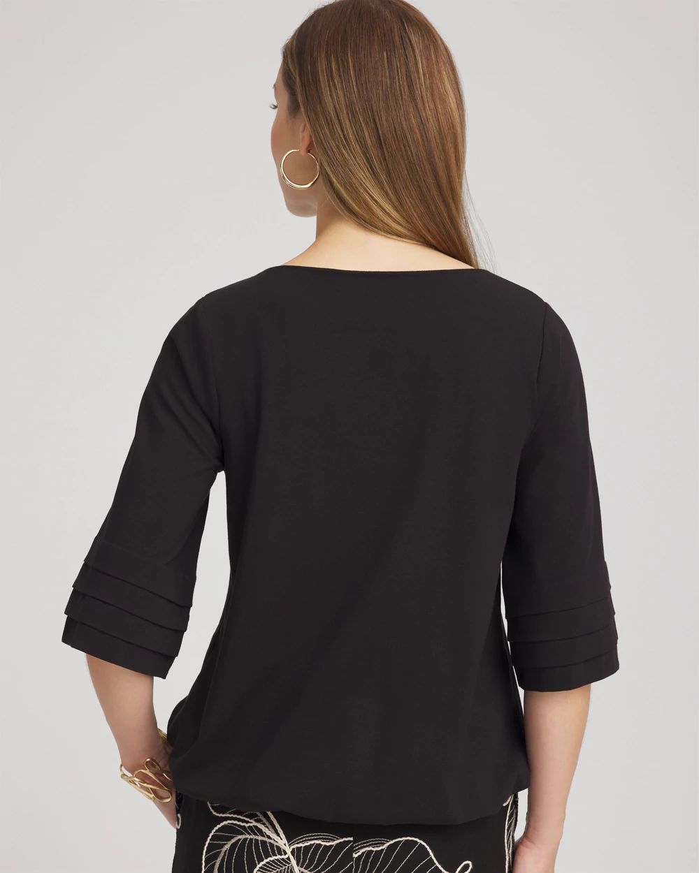 Boatneck Bubble-Hem Top click to view larger image.