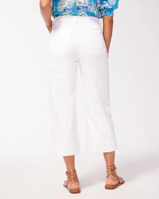 White Denim Trouser Crops