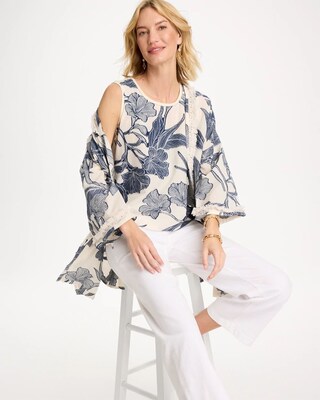 Caviar Trim Floral Tank click to view larger image.