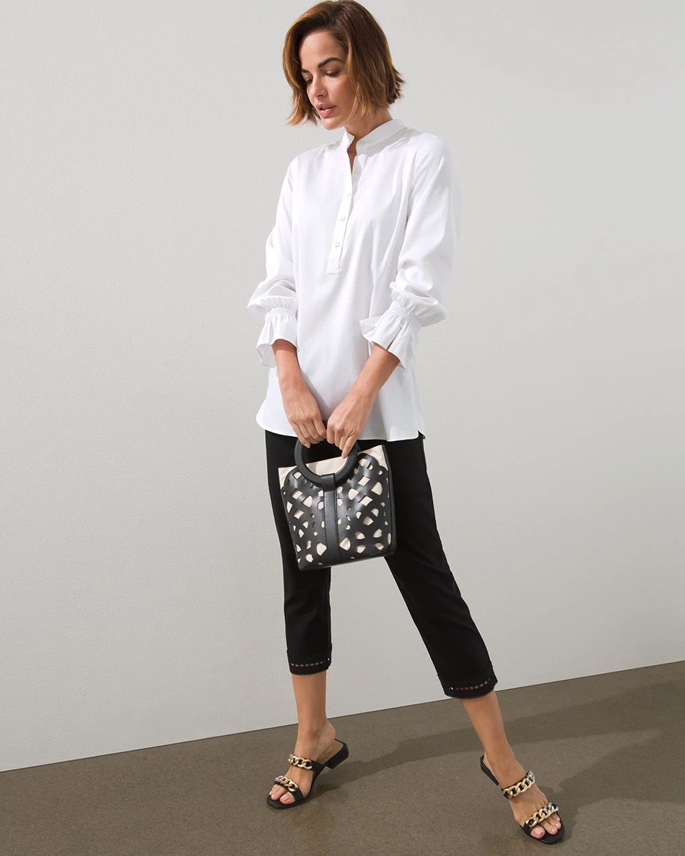 Brigitte Fringe Hem Slim Crops