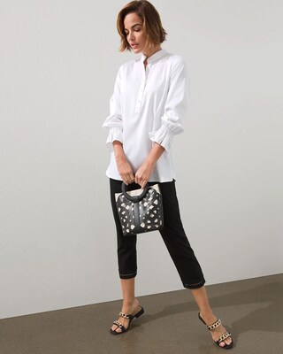 Brigitte Fringe Hem Slim Crops