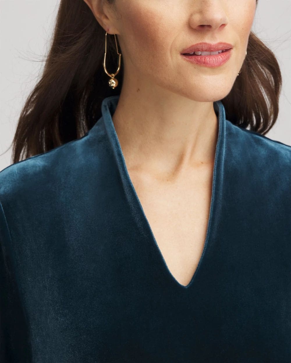 Travelers™ Velvet V-Neck Kimono Sleeve Top click to view larger image.