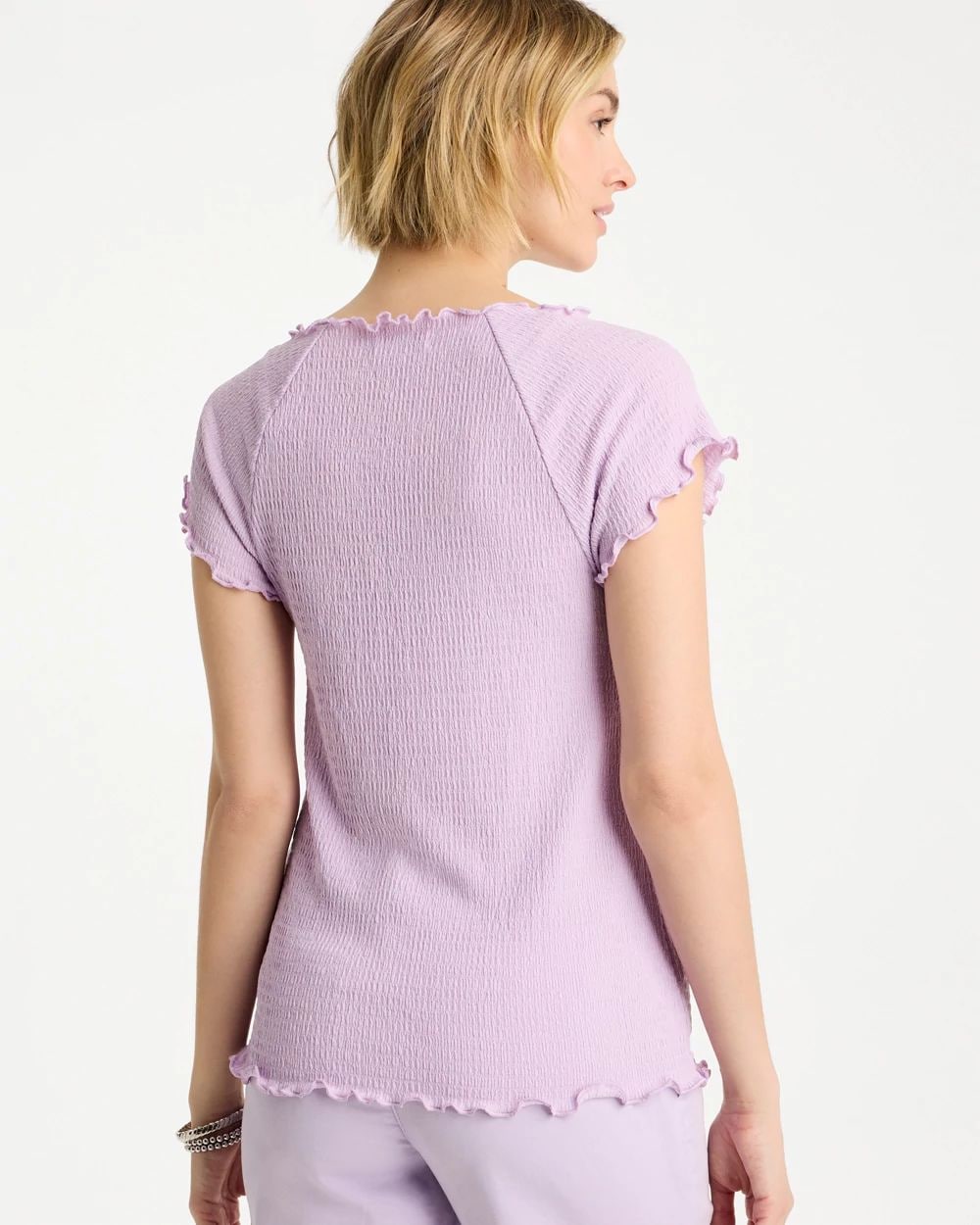 Textured Knit Lettuce Raglan Tee click to view larger image.