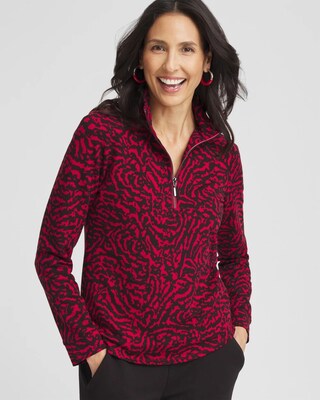 Zenergy® French Terry Half Zip Pullover Top