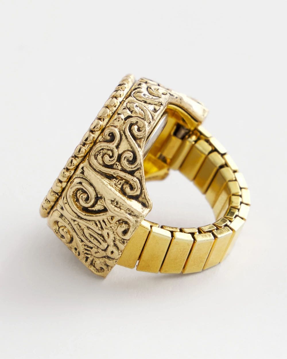 Gold Watch Stretch Ring