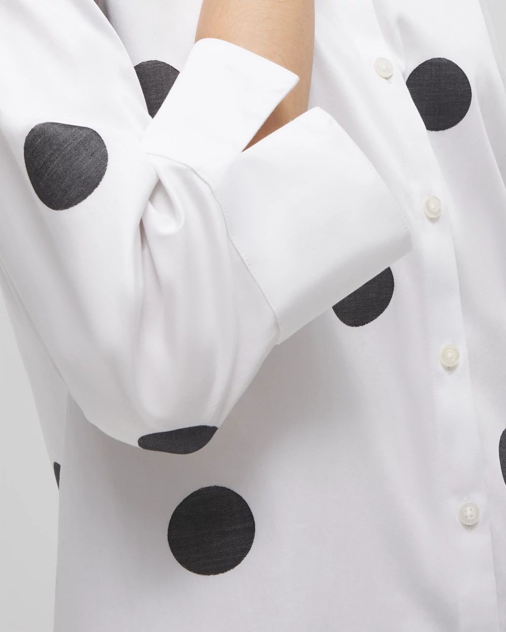 No Iron™ Stretch Polka Dot Tunic