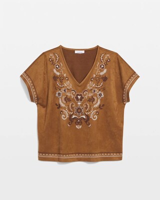Embroidered Oversized Tee click to view larger image.