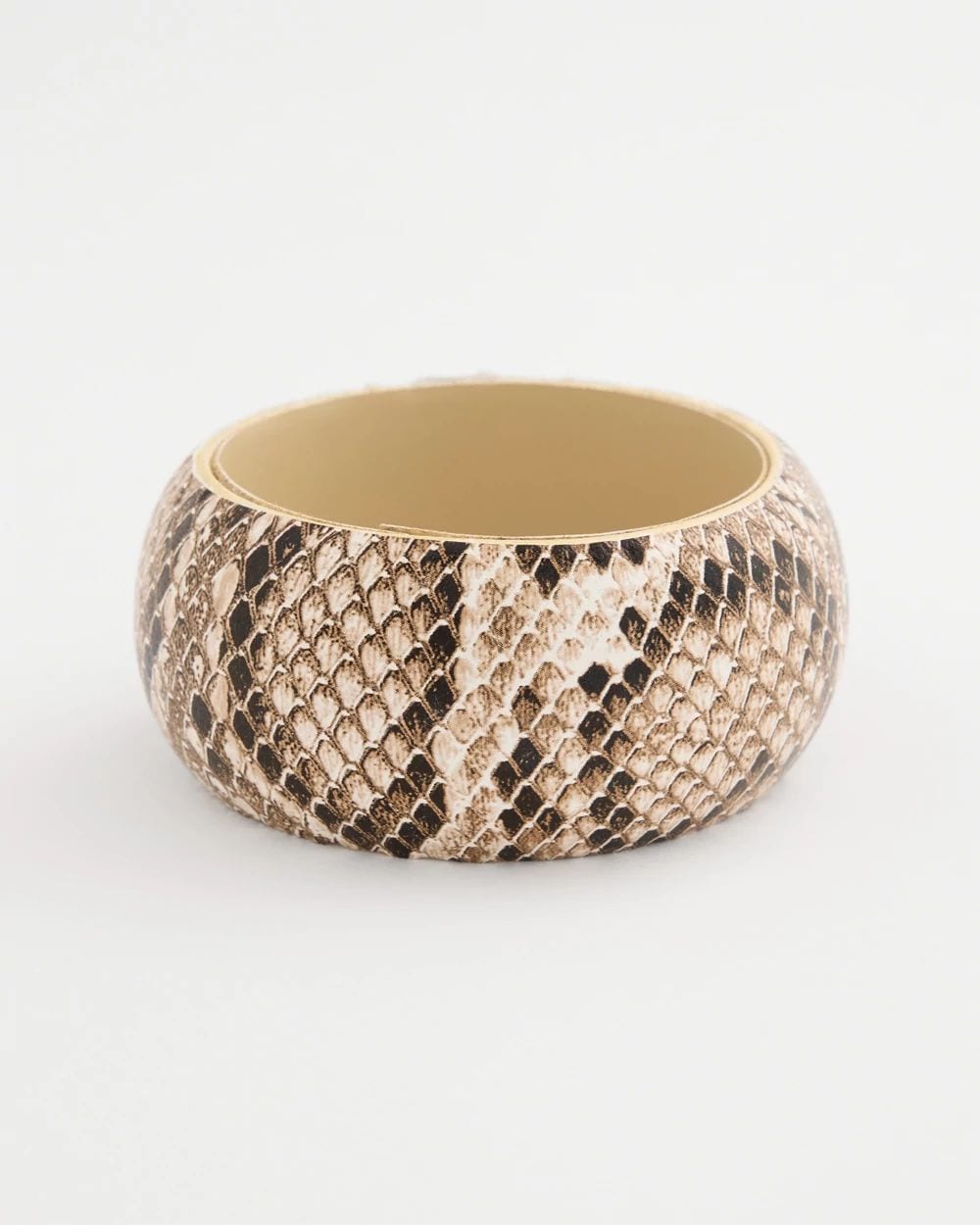 Snake Textured Rounded Bangle