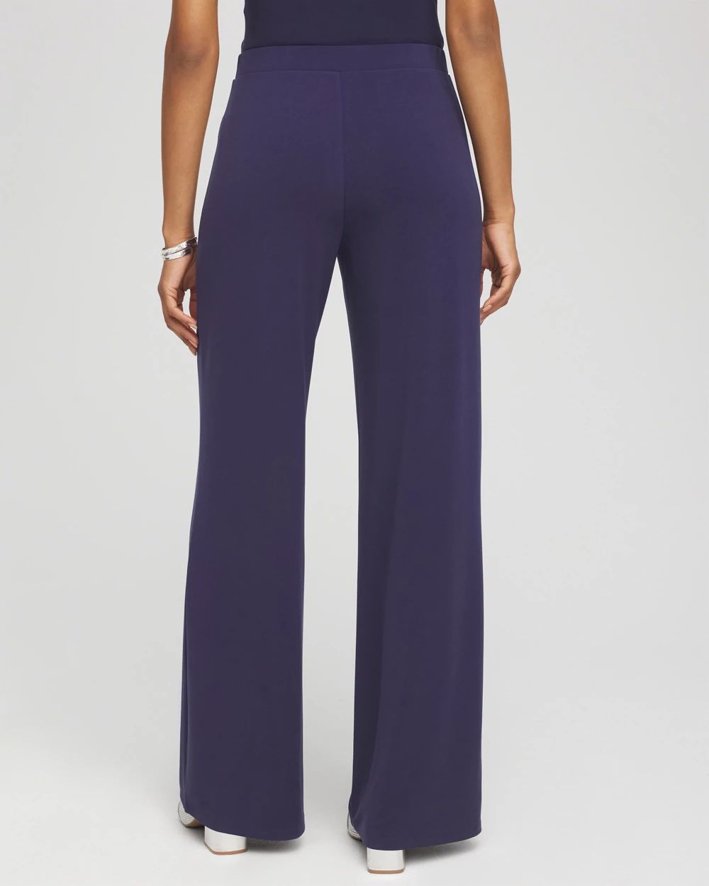 Petite Travelers™ Knit Wide-Leg Pants