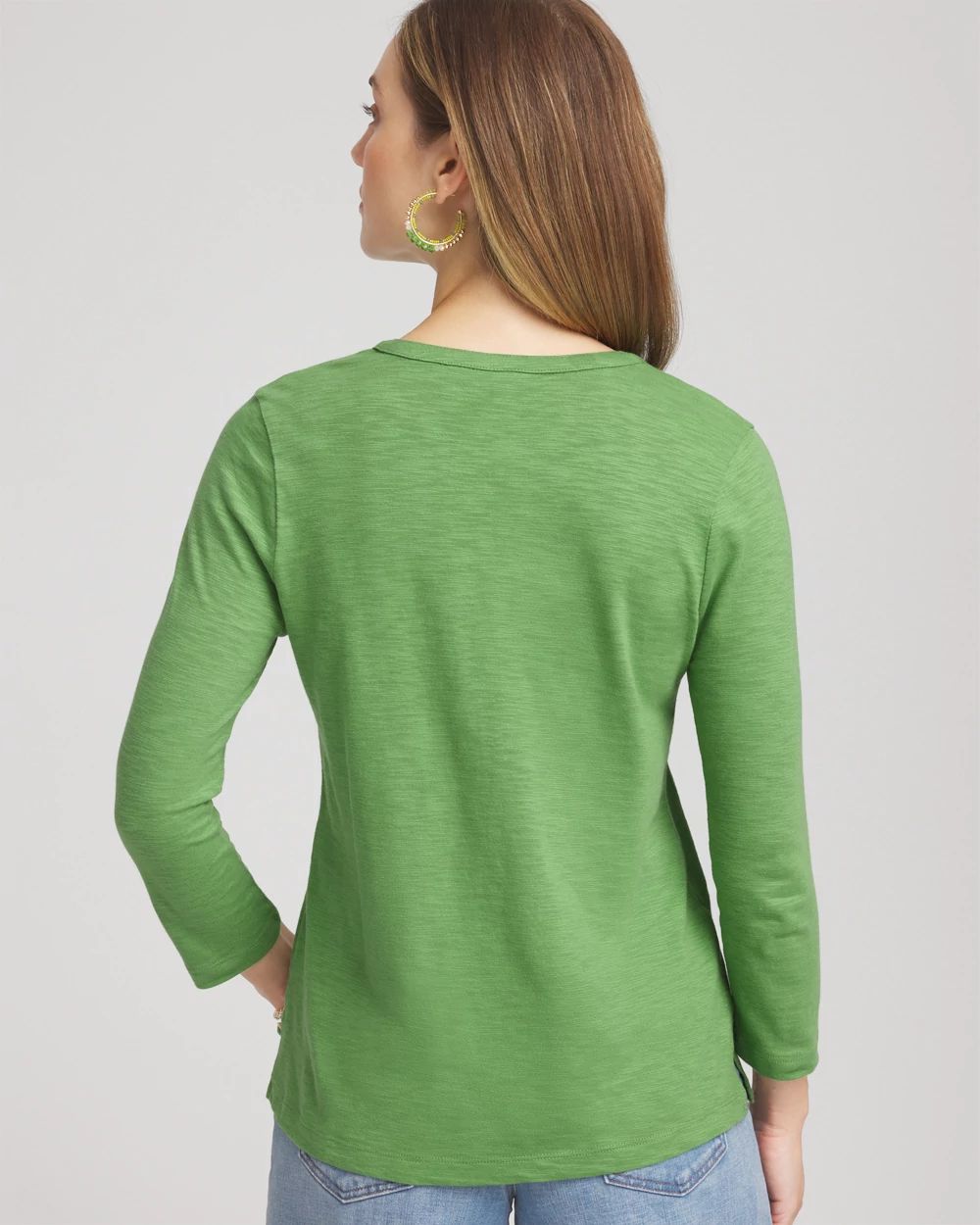 Cotton Slub Henley Shirt click to view larger image.