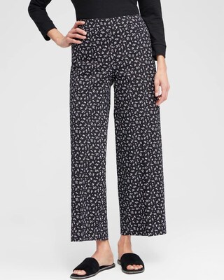 Brigitte Line Print Wide Leg Crops