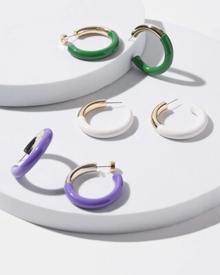 No Droop™ White Dipped Hoops