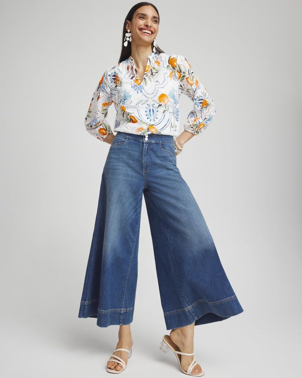 Denim Trouser Culottes click to view larger image.