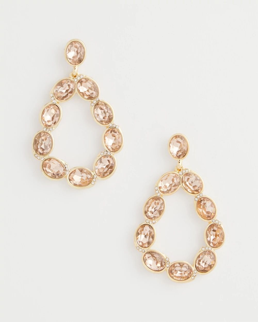 Blush Crystal Teardrop Earrings
