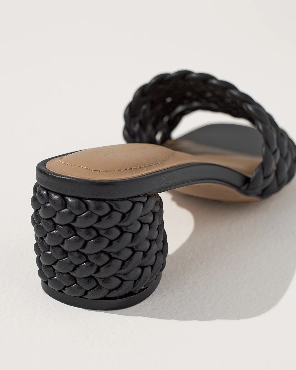 Black Braided Leather Sandals