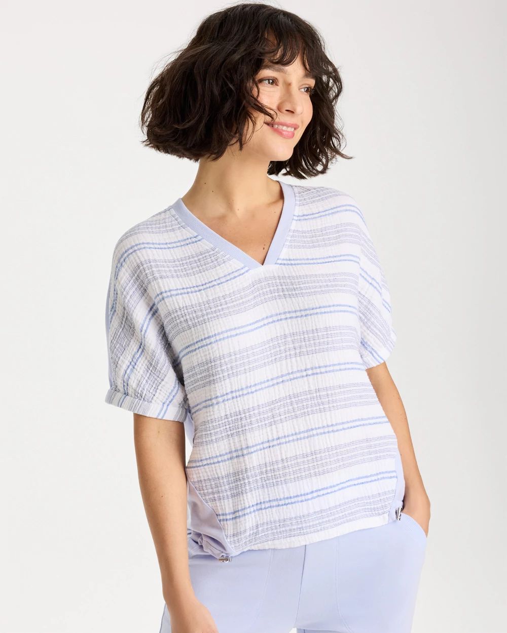 Zenergy® Striped Gauze Lounge Shirt