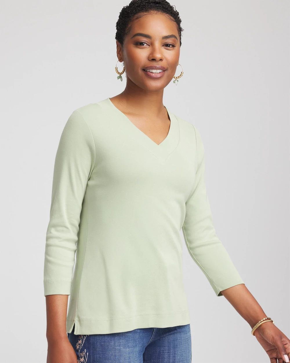 Pima Cotton 3/4 Sleeve Tee