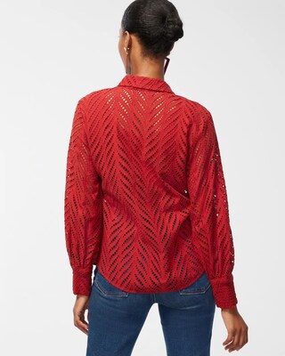 Poplin Cutwork Shirt