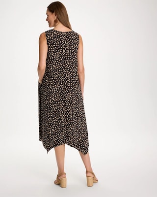 Rayon-Silk Asymmetrical Hem Dress click to view larger image.