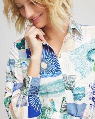 Port Call Maxi Shirtdress click to view larger image.