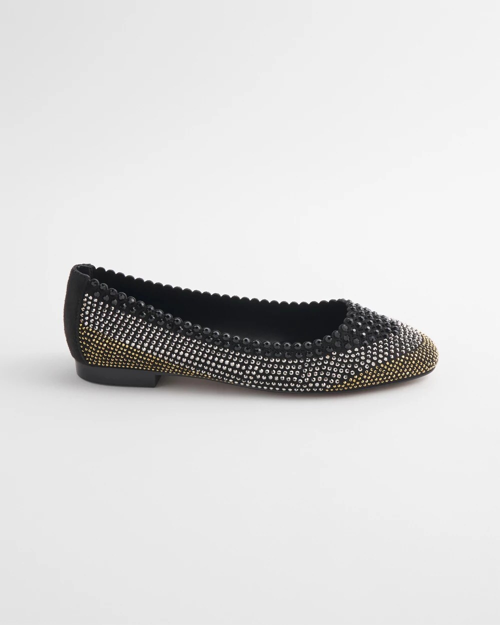 Ombré Stone Embellished Ballet Flats