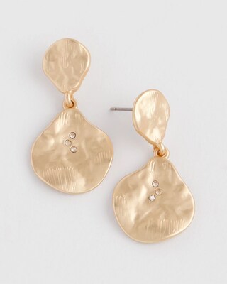 Gold Mini Drop Earrings click to view larger image.