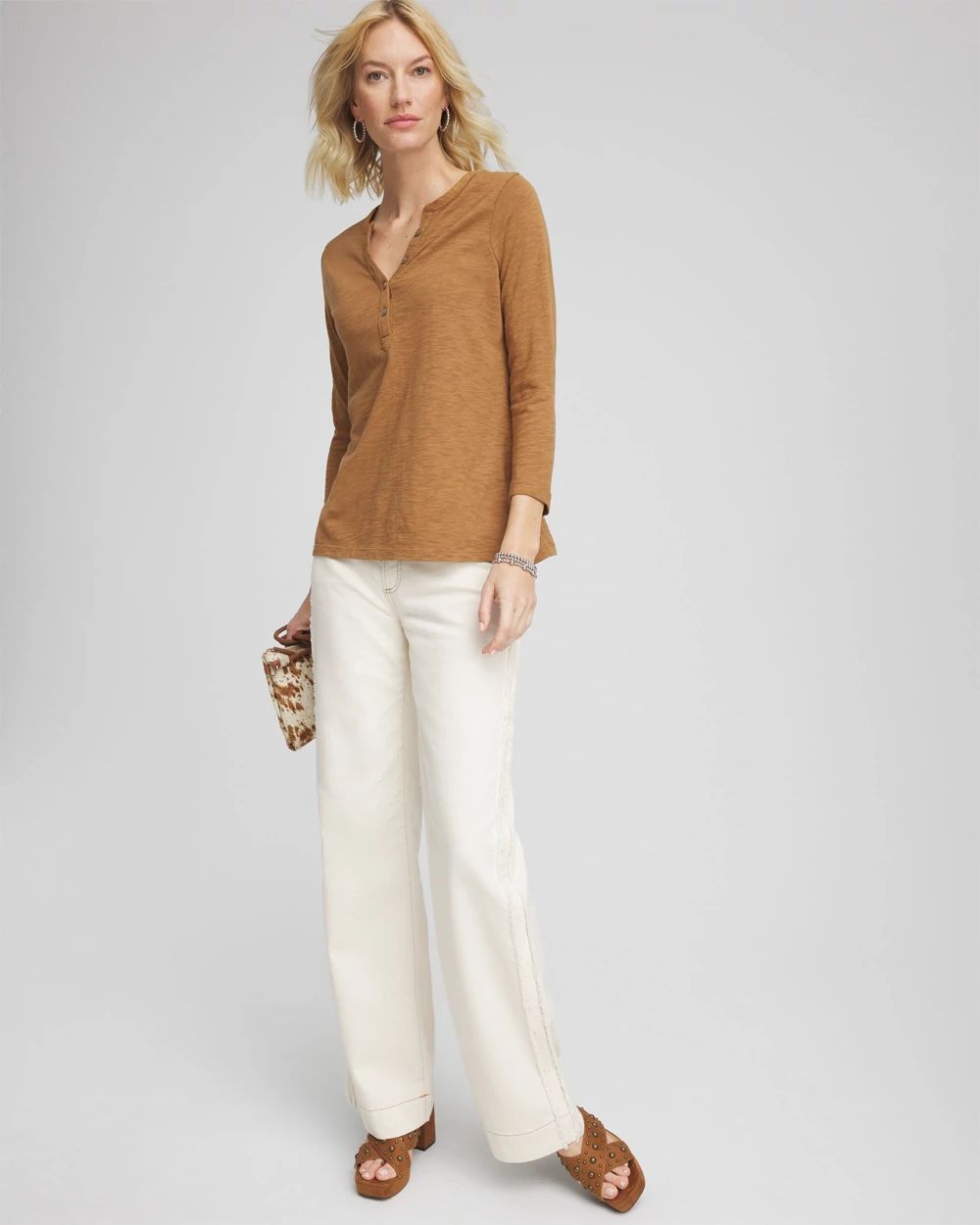 Cotton Slub Henley Shirt