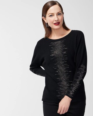 Studded Detail Pullover Sweater