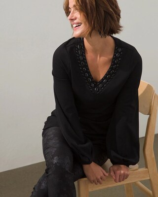 Embellished Ponte Tunic