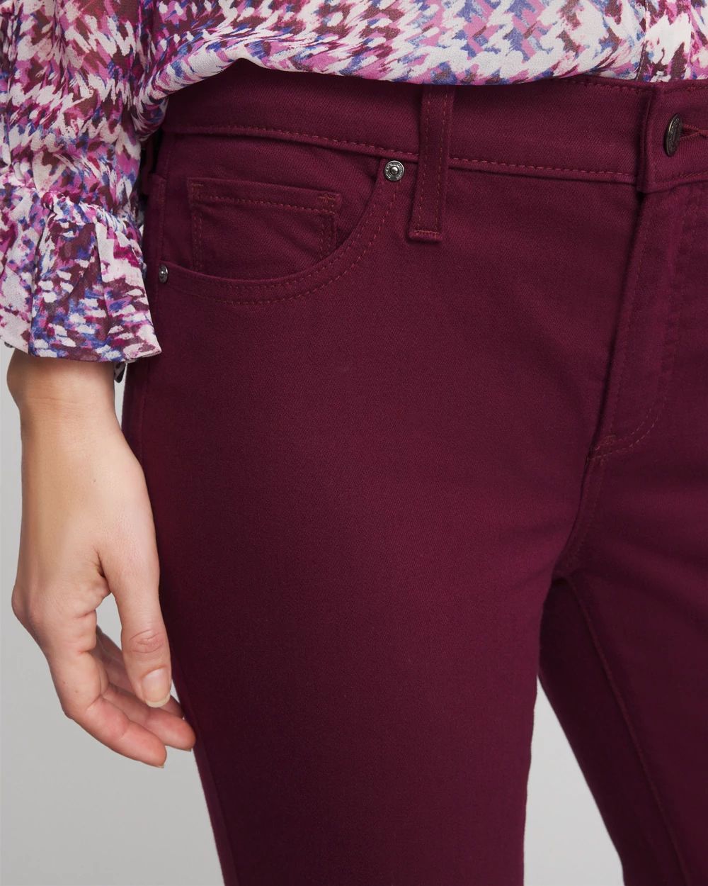 So Slimming Girlfriend Ankle Jeans click to view larger image.