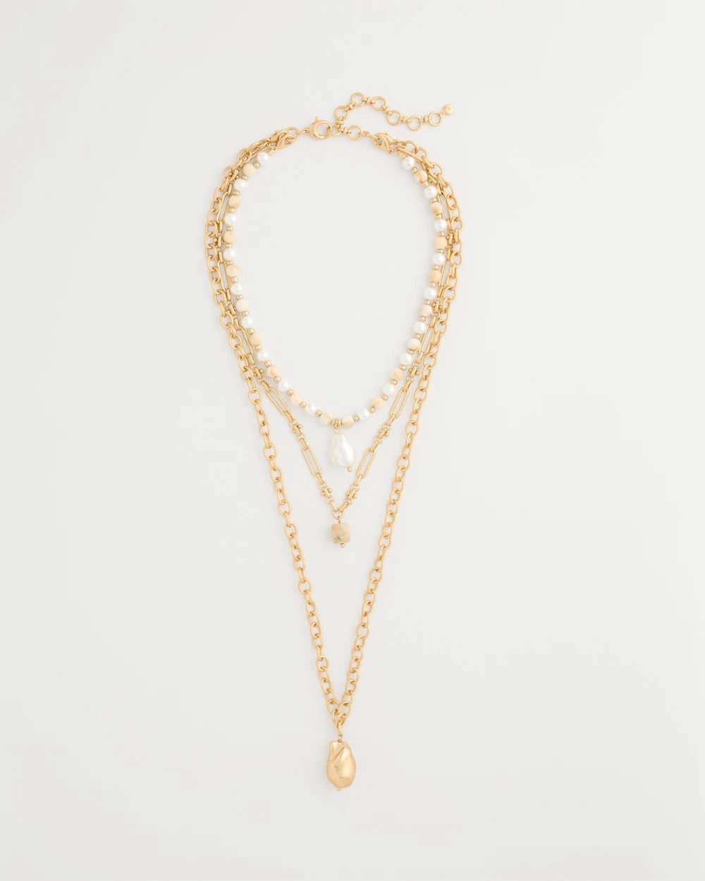 Convertible Faux Pearl Multi-Strand Necklace