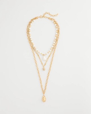Convertible Faux Pearl Multi-Strand Necklace