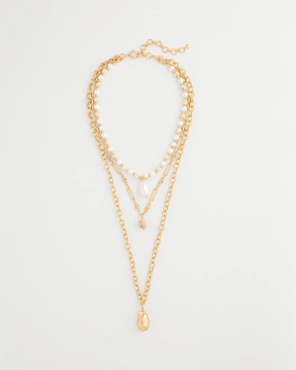 Convertible Faux Pearl Multi-Strand Necklace