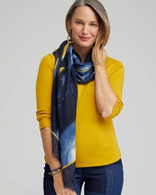 Abstract Watercolor Oblong Scarf