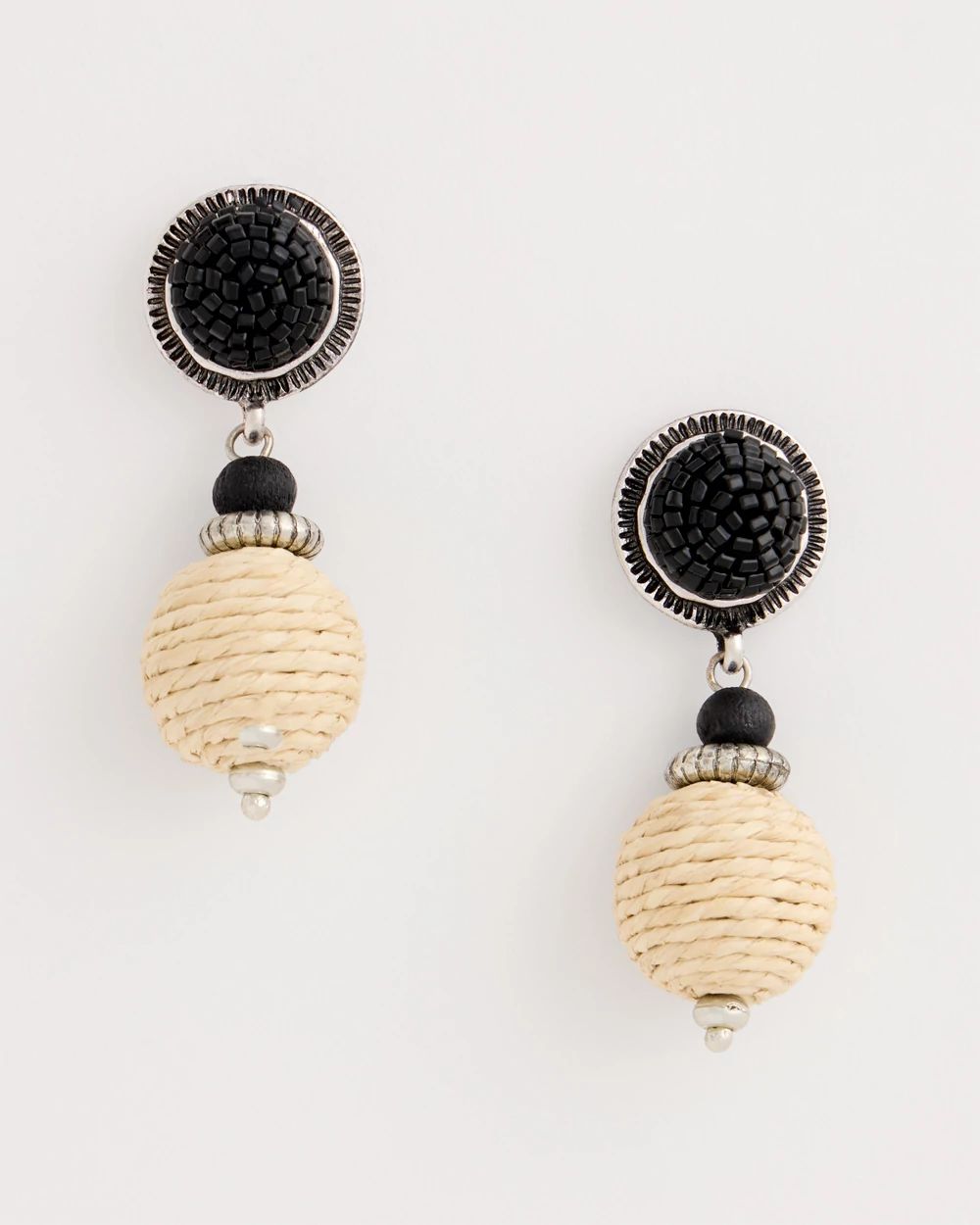 Neutral Wrapped Drop Earrings
