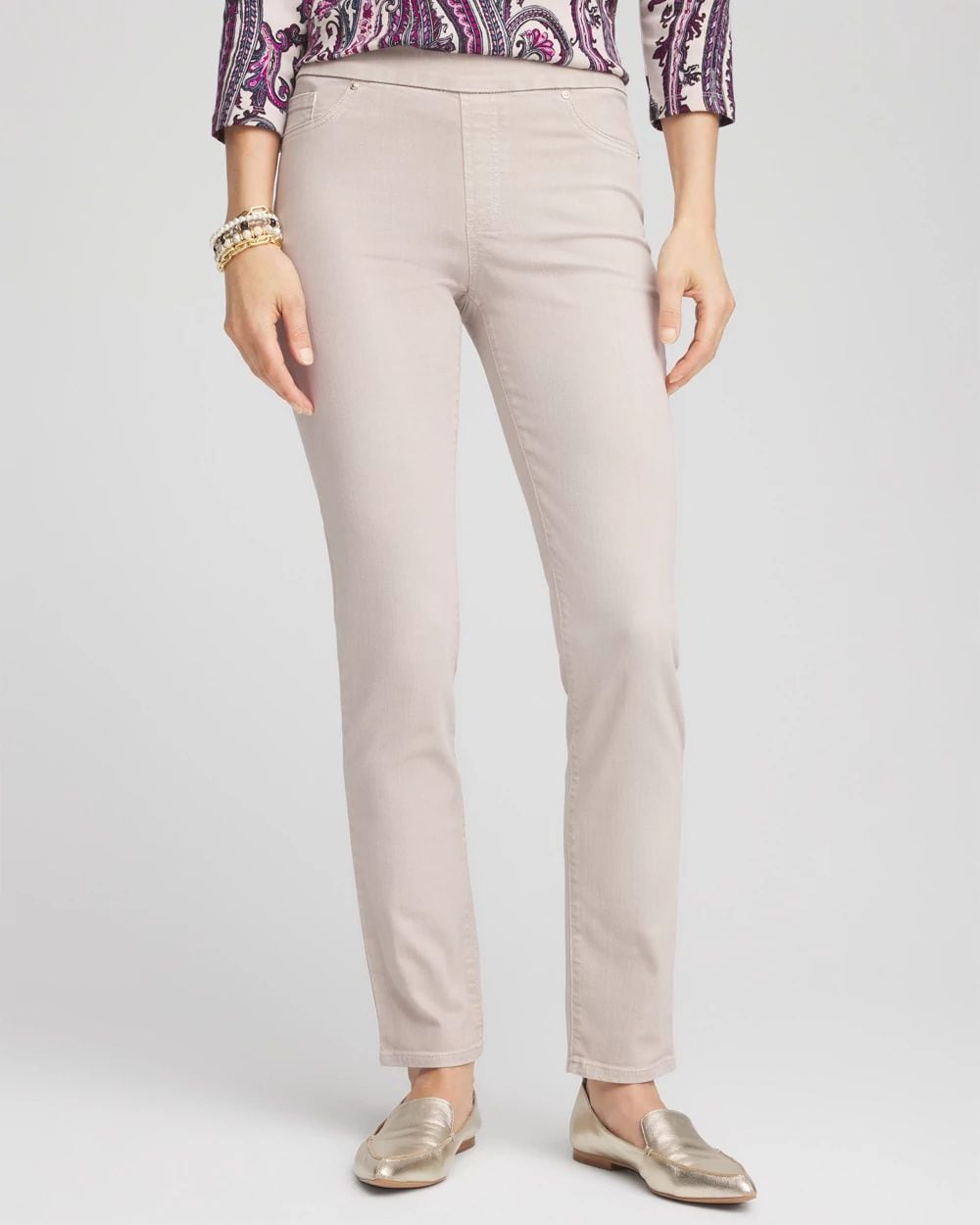 Denim Pull-On Ankle Jeggings