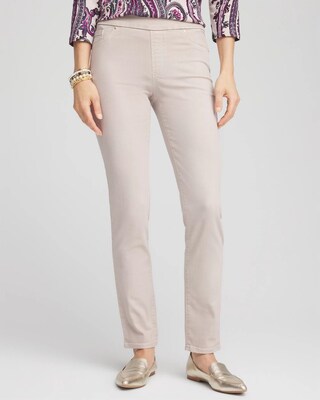 Denim Pull-On Ankle Jeggings