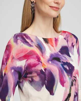 Botanical Bateau Neck Long Sleeve Sweater click to view larger image.
